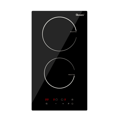 주문 2 번너 전기 요리장 220V-240V 내장 인덕션 요리장 12 인치 3500W online manufacture