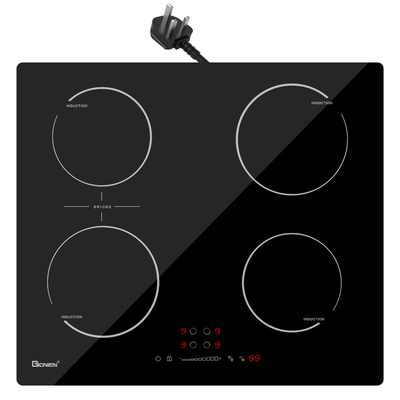 주문 플러그인 인덕션 호브 13 앰퍼 2800W 60cm 브리지 구역과 함께 통합 된 전기 요리장 online manufacture