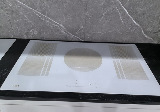 주문 블랙 화이트 내장 전기 요리장 세라믹 유리 / 보로실리케이트 유리 상단 online manufacture